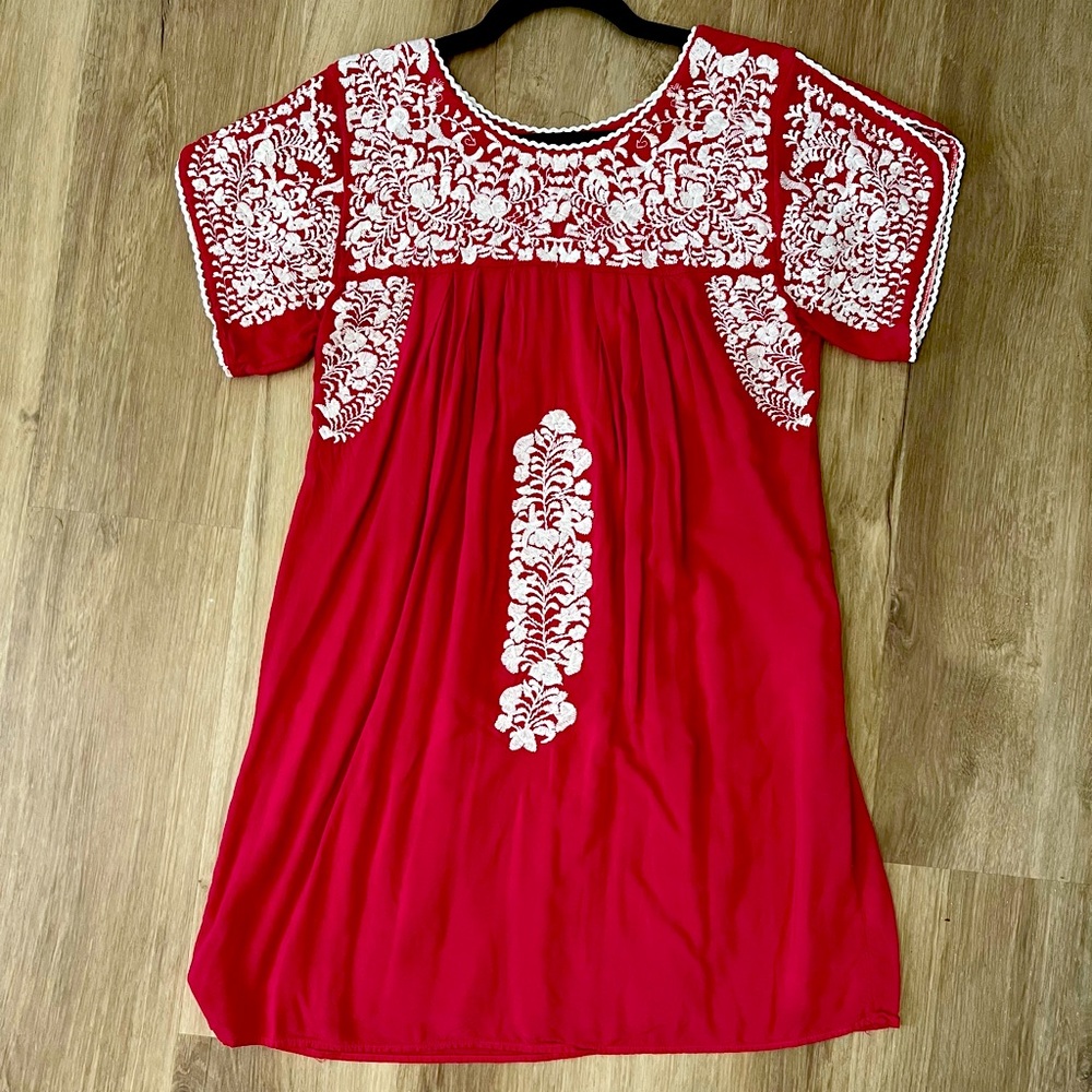 Buddy Love Short Dress- Size Small- Red and White
